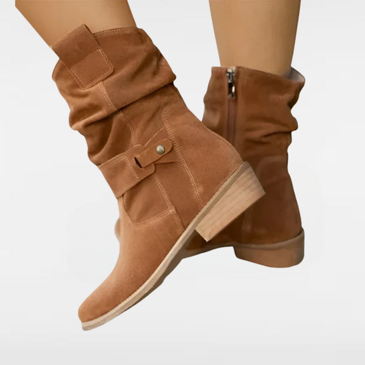 FRANCINE | LOW HEEL ANKLE BOOTS