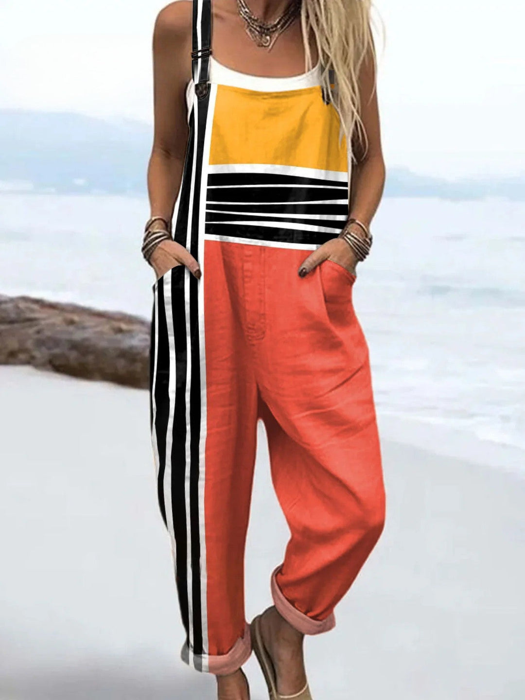 LISA – BOLD COLORBLOCK STRIPED JUMPSUIT