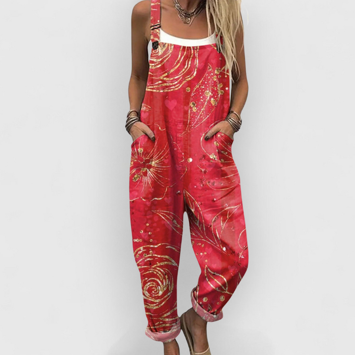 SYLVIE – GOLDEN SWIRL ARTIST JUMPSUIT
