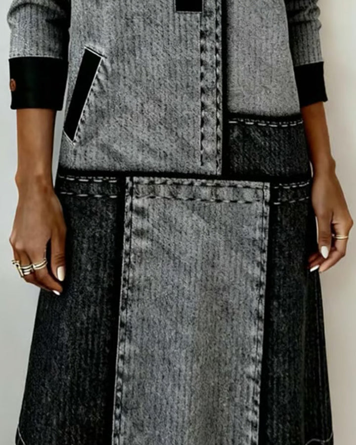 Barbara | Geometric patchwork dress