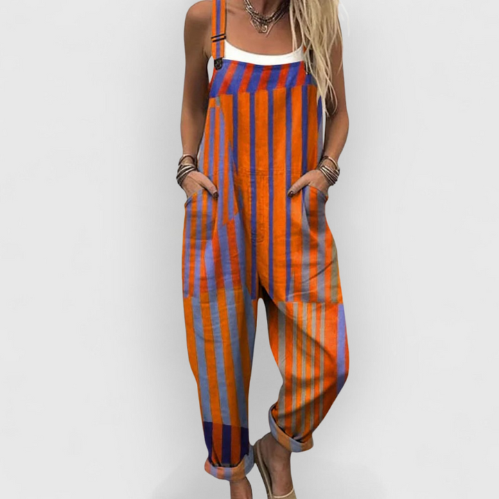 DALLOWAY – BOLD STRIPE FLOW JUMPSUIT