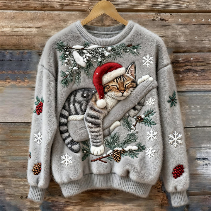 Tessa™ | Festive Cat Sweater for Christmas