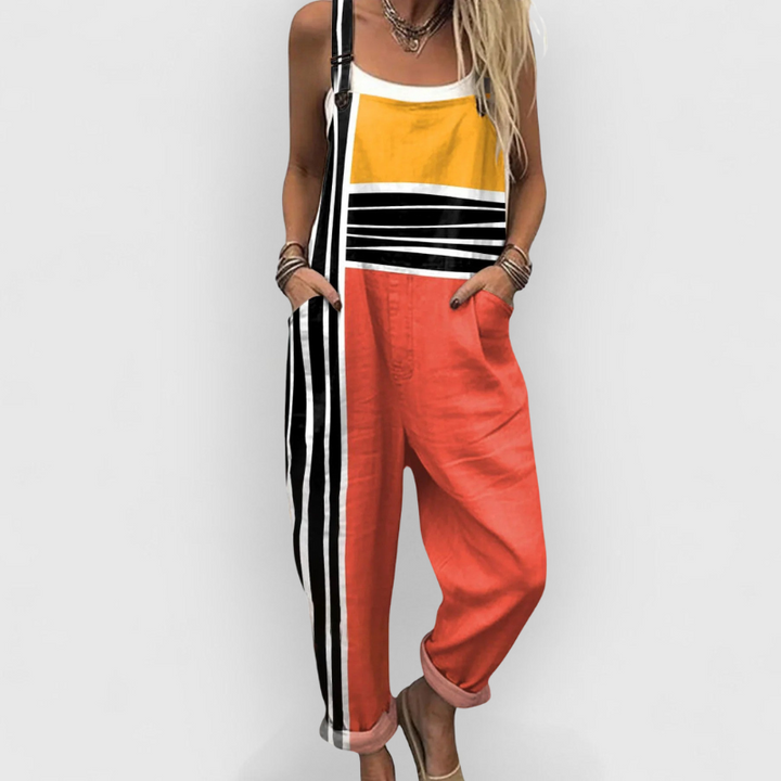 LISA – BOLD COLORBLOCK STRIPED JUMPSUIT