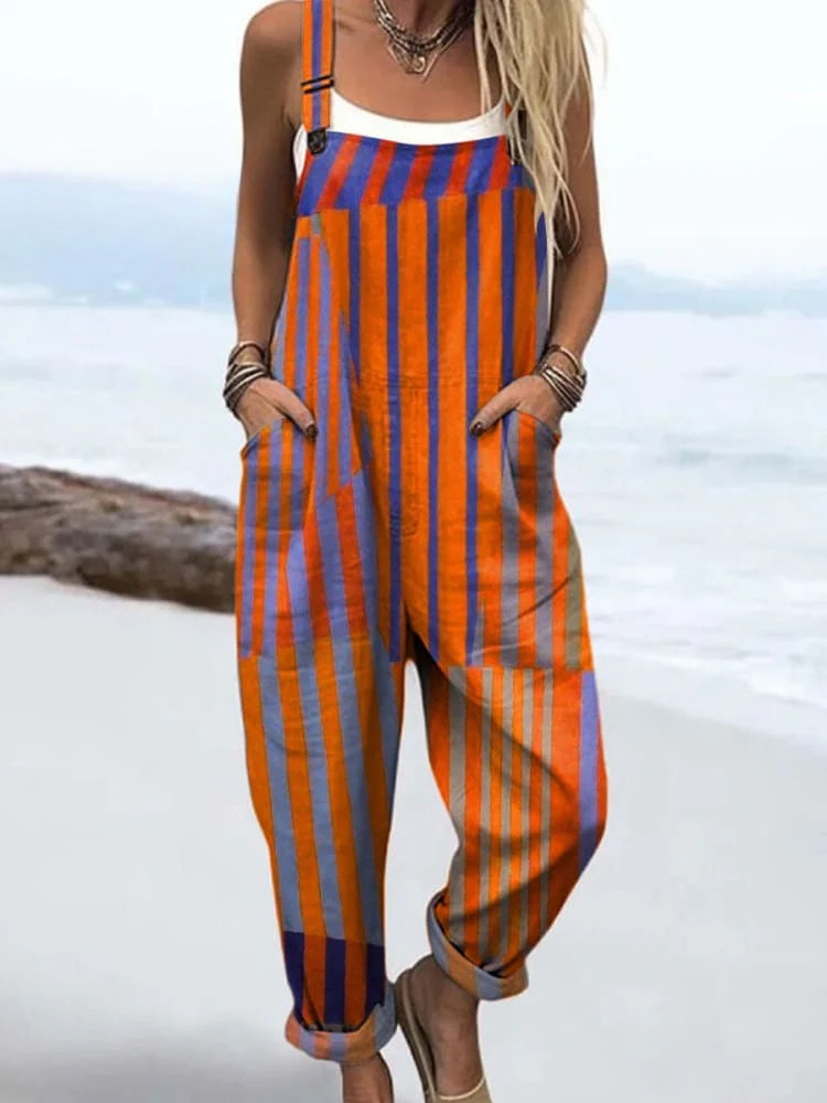 DALLOWAY – BOLD STRIPE FLOW JUMPSUIT