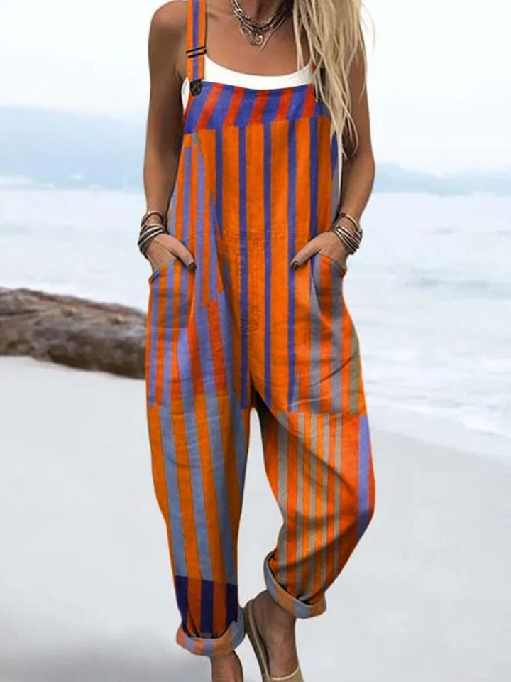 DALLOWAY – BOLD STRIPE FLOW JUMPSUIT