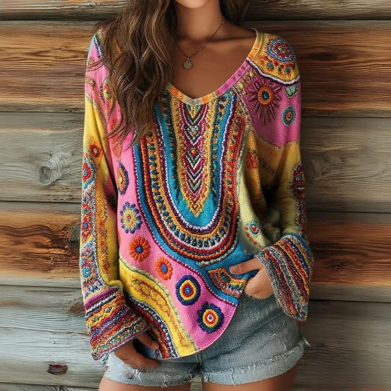 Colorful Vintage Blouse