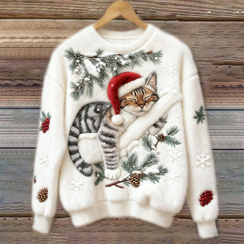 Tessa™ | Festive Cat Sweater for Christmas