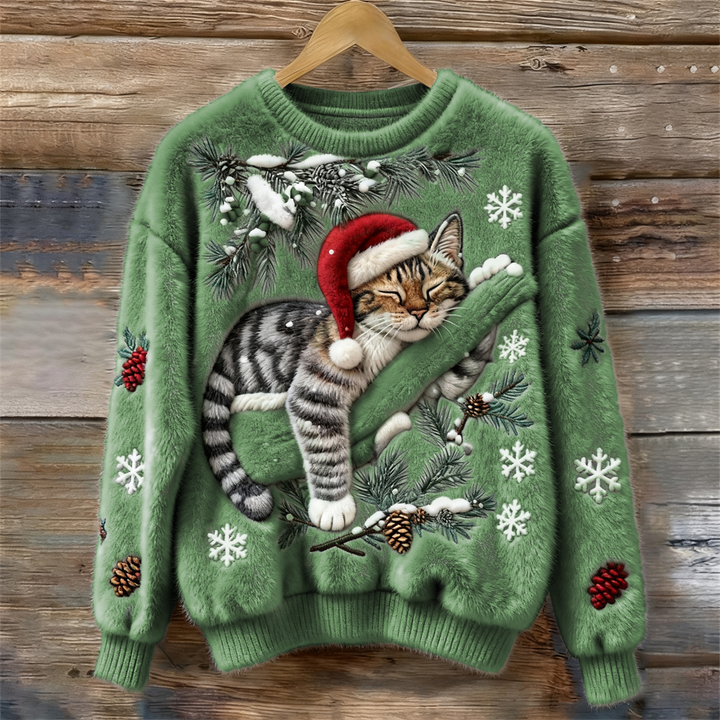 Tessa™ | Festive Cat Sweater for Christmas