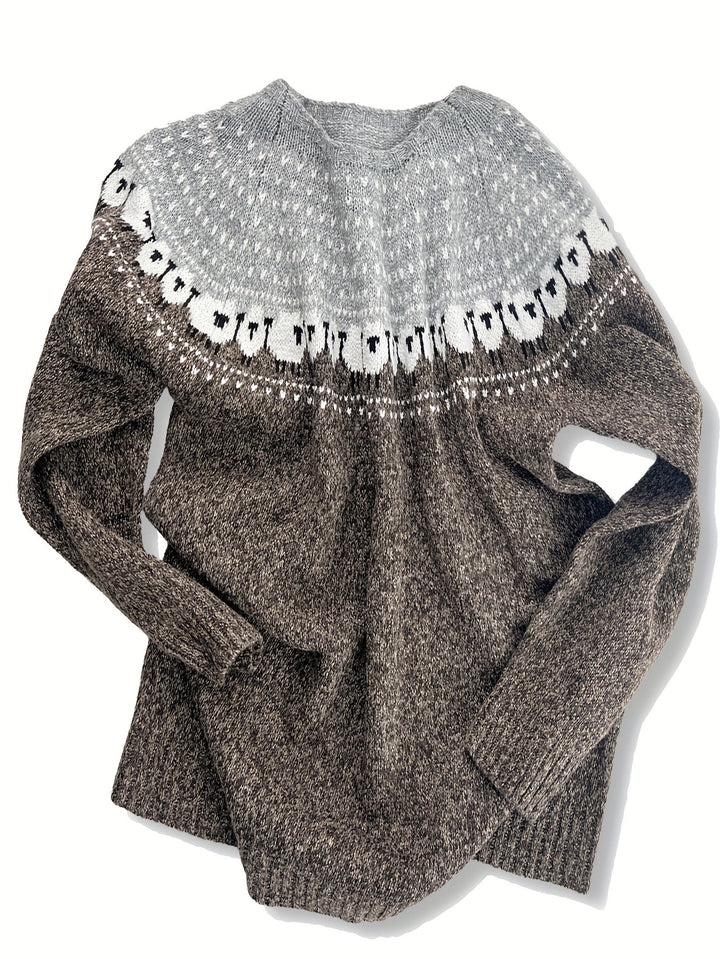 Nordic | Elegant Vintage Crew Neck Sweater