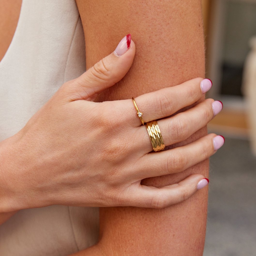 Jimena - Heart Ring Made of Glass